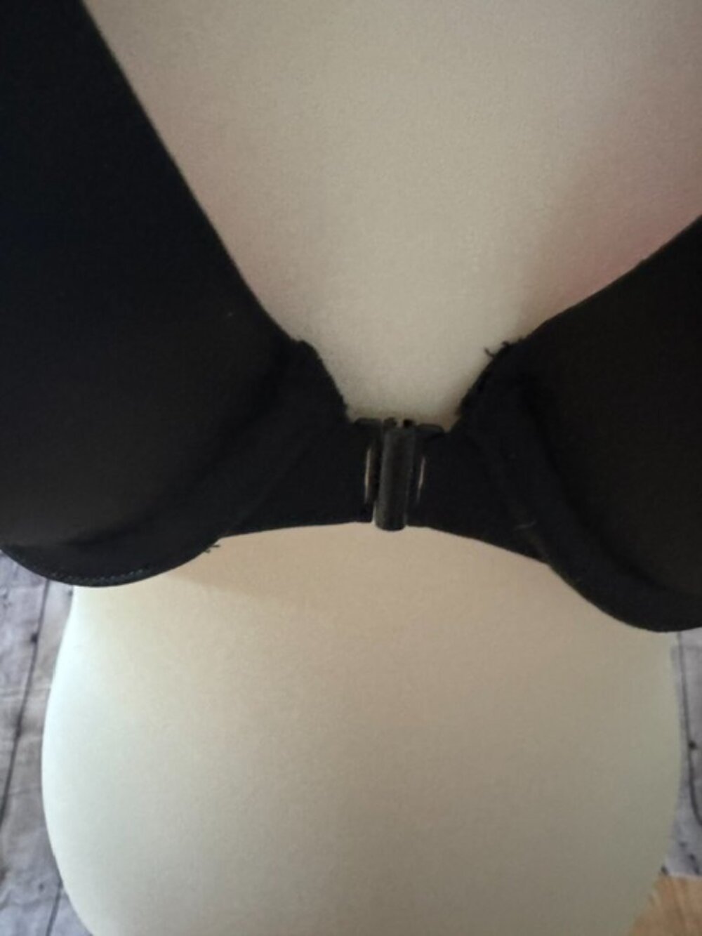 Victoria’s Secret PINK Wear Everywhere Front-Close Push-Up Bra Black 36C Caged B - Picture 4 of 7